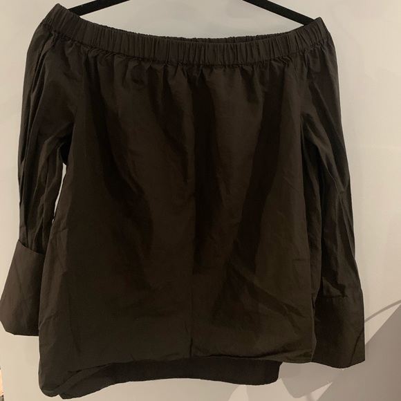 Zara Black Off the Shoulder Shirt - Picture 1 of 5